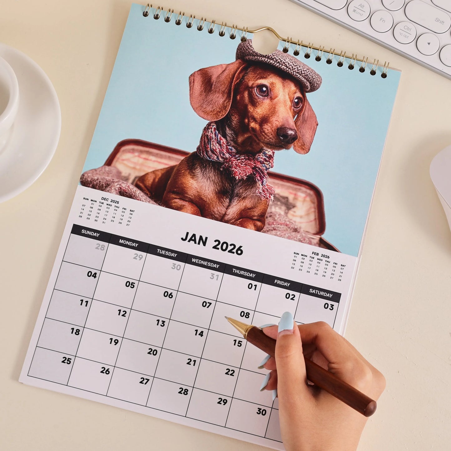 2026 Monthly Pet Calendar 12-Months | Shopyye