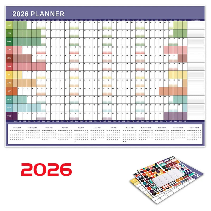 2026 Simple Wall Calendar Planner | Shopyye