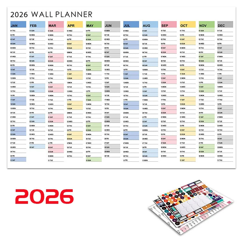 2026 Simple Wall Calendar Planner | Shopyye