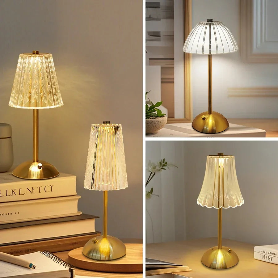 Dimmable LED Desktop Night Lamp – Touch Sensor, Rechargeable & Wireless | Shopyye