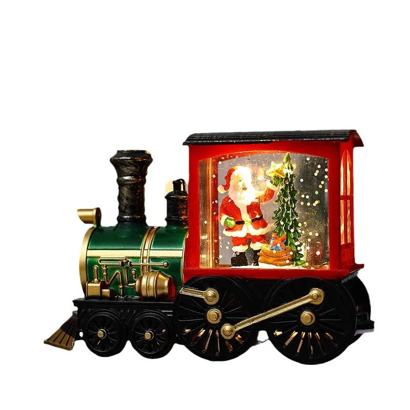Christmas Train Ornaments – Holiday Table Decoration with Crystal Ball | Shopyye