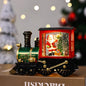 Christmas Train Ornaments – Holiday Table Decoration with Crystal Ball | Shopyye