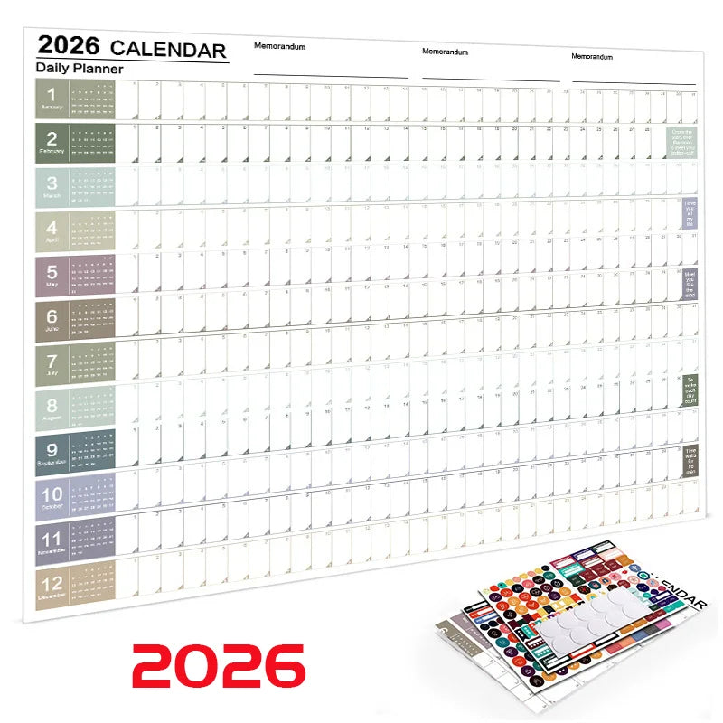 2026 Simple Wall Calendar Planner | Shopyye
