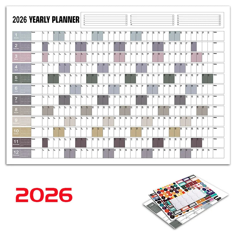2026 Simple Wall Calendar Planner | Shopyye