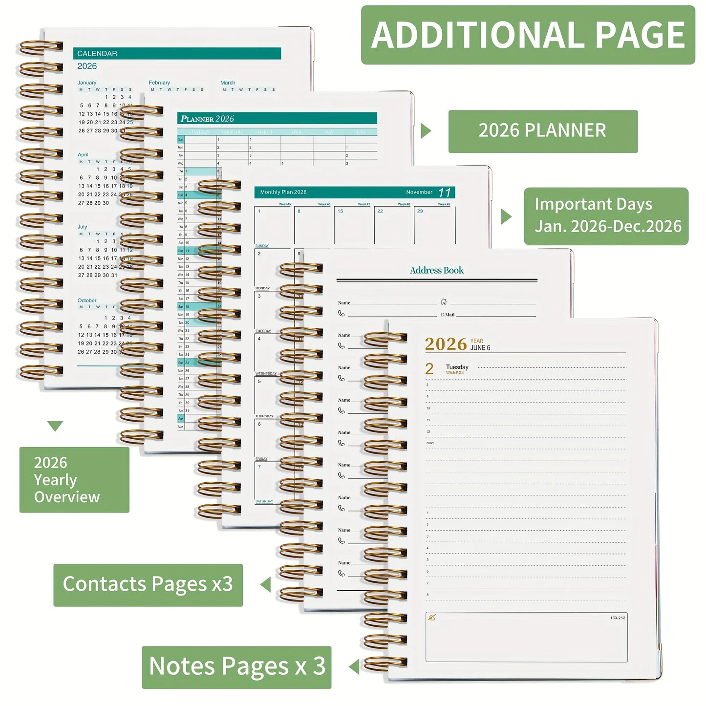 2026 365-Day Planner 320 Pages | Shopyye
