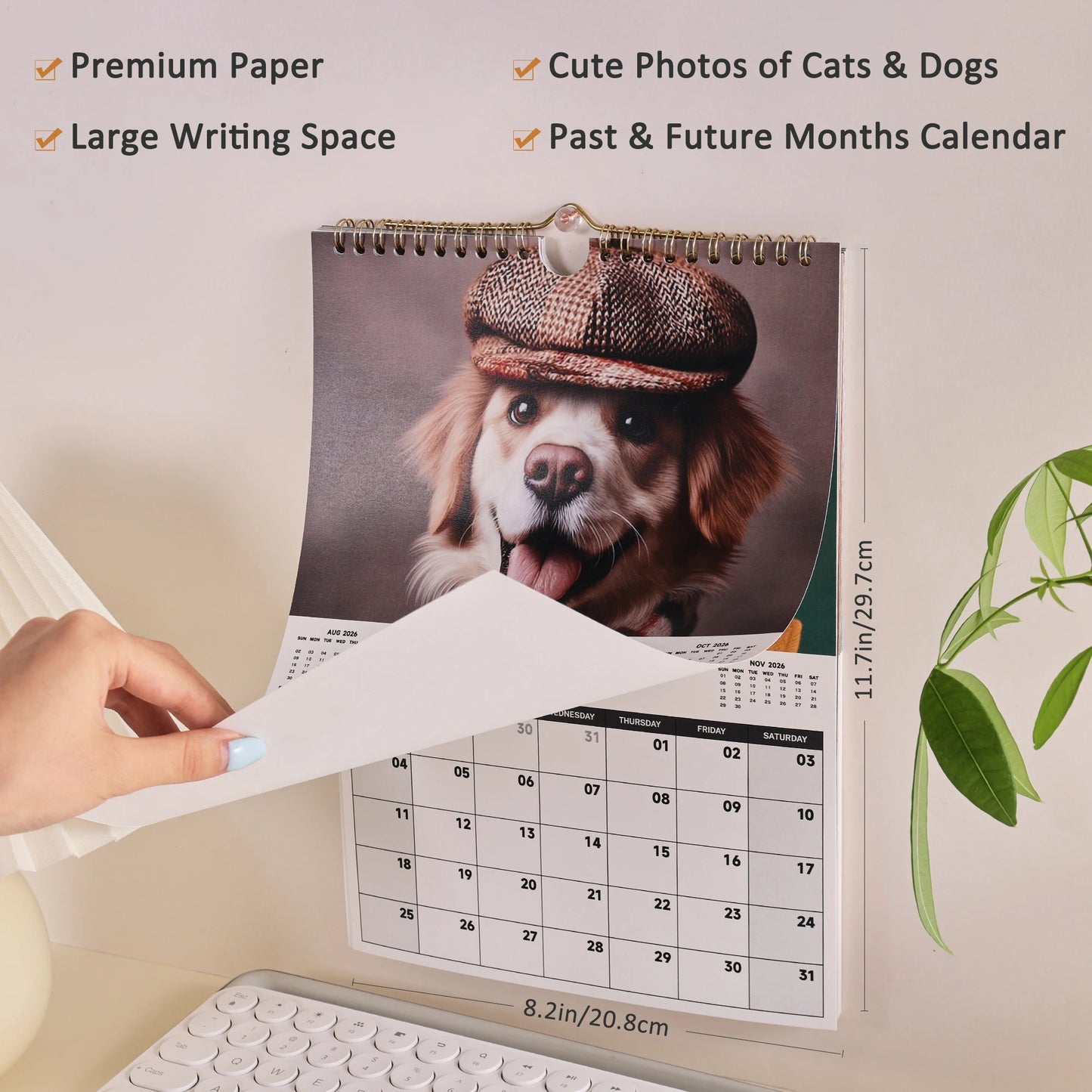 2026 Monthly Pet Calendar 12-Months | Shopyye